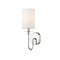 Z-Lite Ella 1 Light Wall Sconce, Polished Nickel & White 809-1S-PN - alternate 2